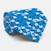 Cravate motif de réseau en papier bleu (Roulé)