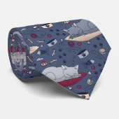 Cravate Motif de rêve de chats doux et confortable (Roulé)