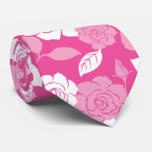 CRAVATE MOTIF DE ROSE (ROSE) (Roulé)