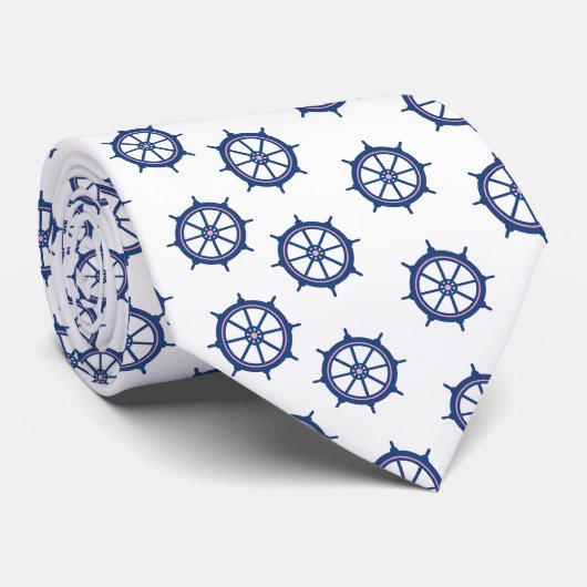 Cravate Motif de roues nautiques (Roulé)