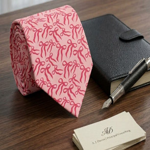 Cravate Motif de ruban sans couture en rose charme et thé