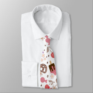 Cravate Motif de salades et douceurs