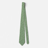 Cravate Motif de saxophone alto sur fond vert (Devant)