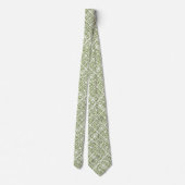 Cravate Motif de scrollwork de vert olive (Dos)