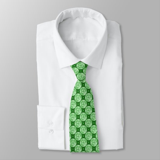 Cravate Motif  de Shamrock vert clair (Attaché)
