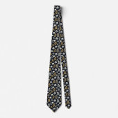 Cravate Motif de silhouette florale (Devant)