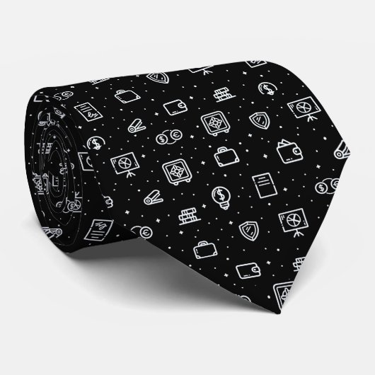 Cravate Motif de soie d'entreprise (Roulé)