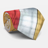 Cravate Motif de sol en bois géométrique (Roulé)