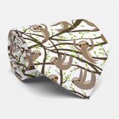 Cravate Motif de sourire de paresse (Roulé)