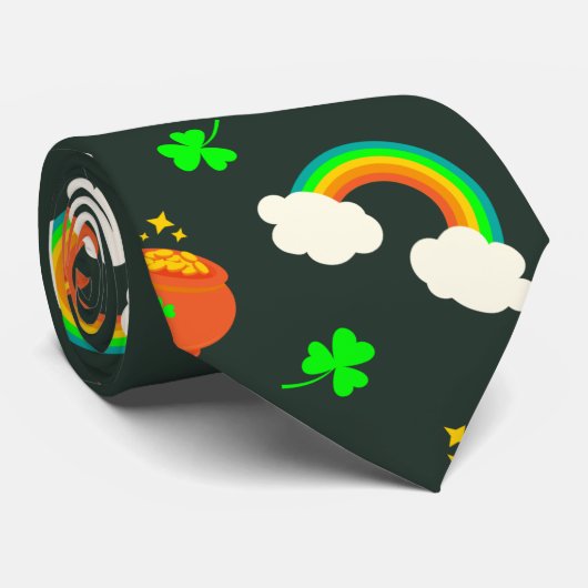 Cravate Motif de St Paddy (Roulé)