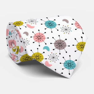 Cravate Motif de Starburst Retro atomique