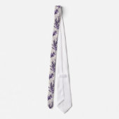 Cravate Motif de style aquarelle de lavande rustique (Dos)
