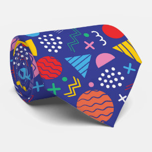 Cravate Motif de style Memphis