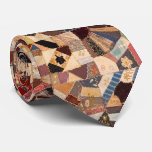 Cravate Motif de surface composée géométrique couleur cool (Roulé)