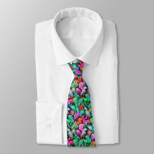 Cravate Motif de surface sans couture Jungle Dreams avec p (Attaché)
