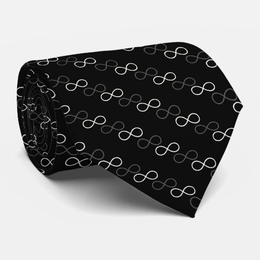 Cravate Motif de symbole d'infini | Cadeaux Geeks (Roulé)