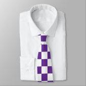 Cravate motif de tableau de bord violet et blanc (Attaché)