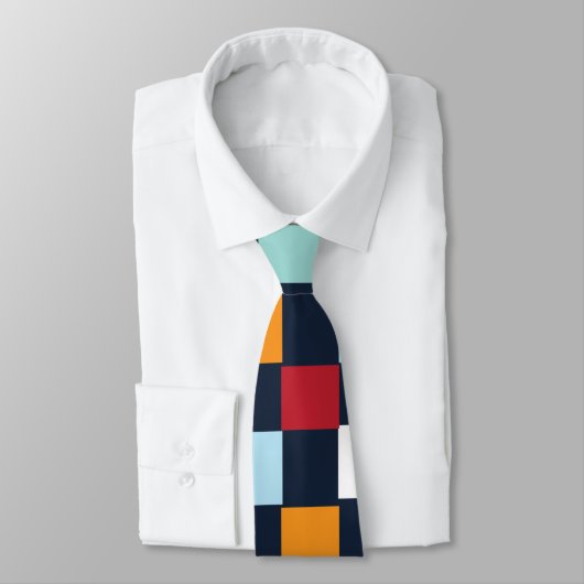 Cravate Motif de tableau de contrôle coloré (Attaché)