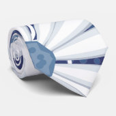 Cravate Motif de tatouage de marguerite tribale à pointes  (Roulé)