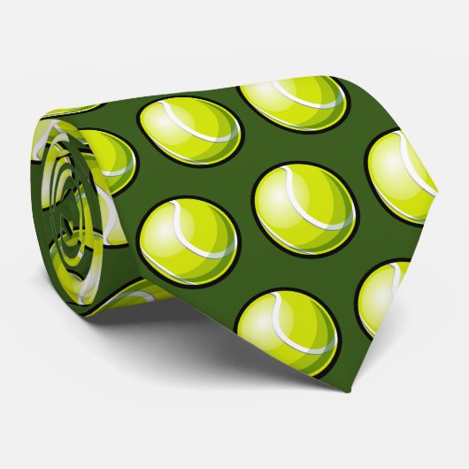 Cravate motif de tennis cool (Roulé)