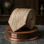 Cravate Motif de texture de grain de bois clair rustique