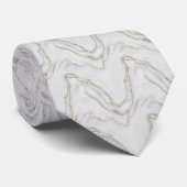 Cravate Motif de texture de marbre élégant (Roulé)