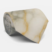 Cravate Motif de texture de marbre Stratum Doré (Roulé)