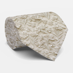 Cravate Motif de texture florale en relief
