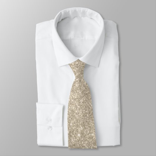 Cravate Motif de texture Parties scintillant or pâle moder (Attaché)