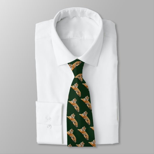 Cravate Motif de tigre (Attaché)