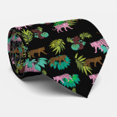 Cravate Motif de tigres (Roulé)