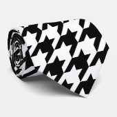 Cravate Motif de tissage de classique de pied-de-poule (Roulé)