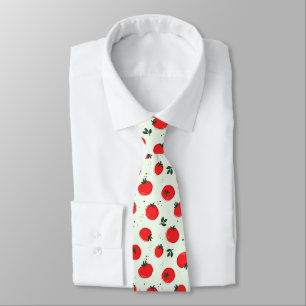 Cravate motif de tomate carrelé mignon
