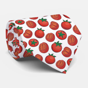 Cravate motif de tomate en tranches carrelées 