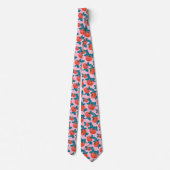 Cravate Motif de tomate rose vif, mode botanique  (Dos)