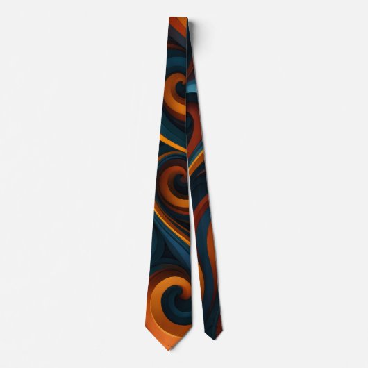 Cravate Motif de tourbillons bicolores (Devant)