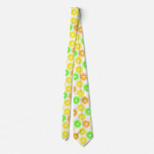 Cravate Motif de tranches d'orange de citron vert (Dos)