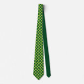 Cravate Motif de trèfle vert (Devant)