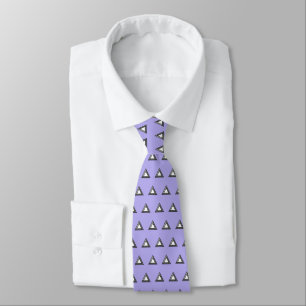 Cravate Motif de triangle abstrait sur bleu péruvenche cla