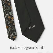 Cravate Motif de vacances botanique Necktie avec Monogramm
