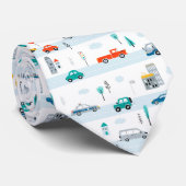 Cravate Motif de véhicule routier migre (Roulé)