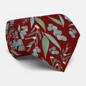 Cravate Motif de verdure turquoise de Bourgogne (Roulé)