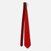 Cravate Motif de vérificateur en diamant noir et rouge (Dos)