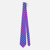 Cravate Motif de vérification À damiers bleu violet (Devant)