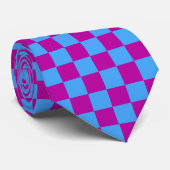 Cravate Motif de vérification À damiers bleu violet (Roulé)