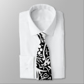 Cravate Motif de vigne de raisin noir et blanc de William (Attaché)