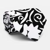 Cravate Motif de vigne de raisin noir et blanc de William (Roulé)