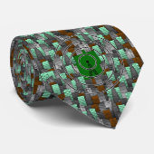 Cravate Motif de ville avec la tour hertzienne (Roulé)