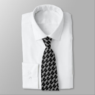 Cravate Motif de violon - Argent et Noir