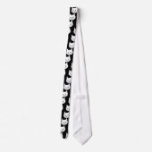 Cravate Motif de visage de chat blanc mignon (Dos)